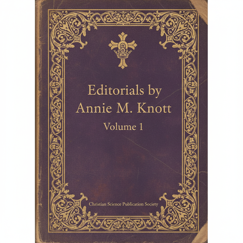 Book cover: Editorials by Annie M. Knott – Volume 1 by Annie M. Knott