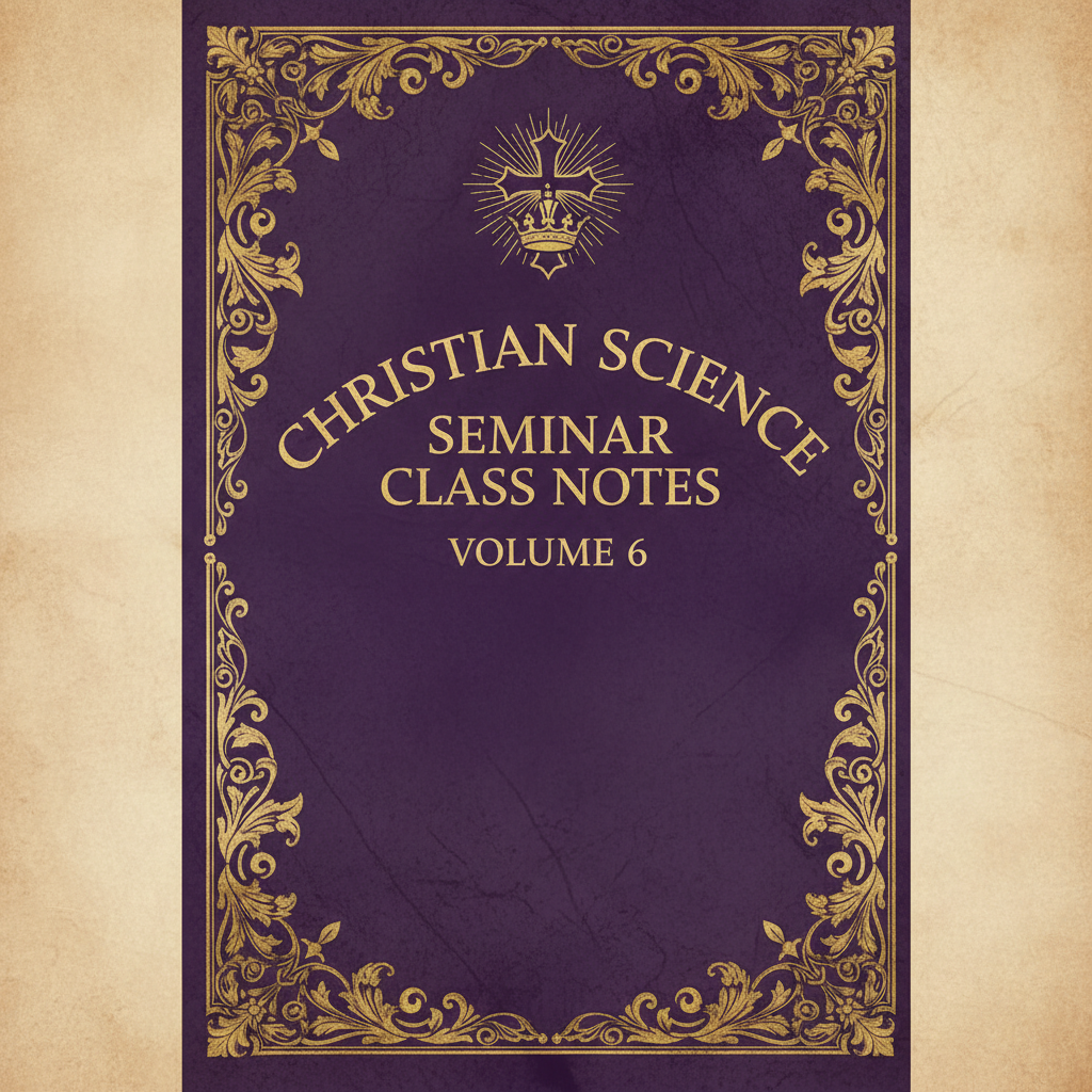 Book cover: Christian Science Seminar (Class) Notes – Volume 6