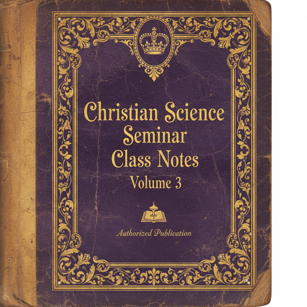 Book cover: Christian Science Seminar (Class) Notes – Volume 3