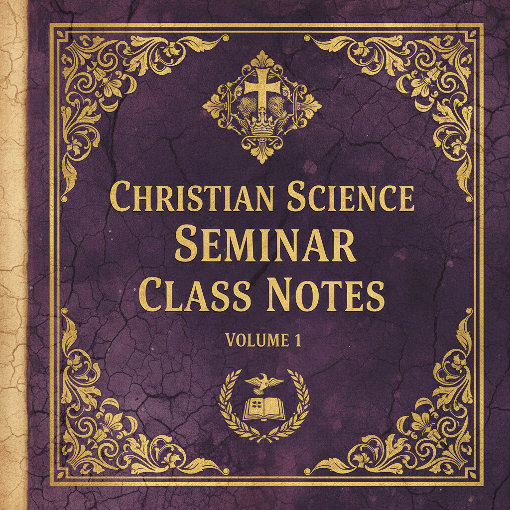 Book cover: Christian Science Seminar (Class) Notes – Volume 1